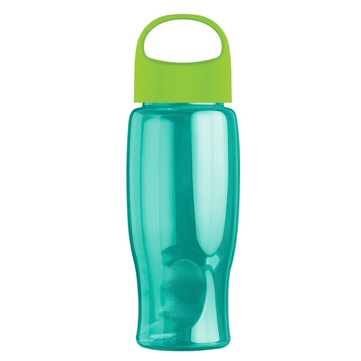 Custom logo Poly+ Bottle with Oval Crest Lid - 27 oz.