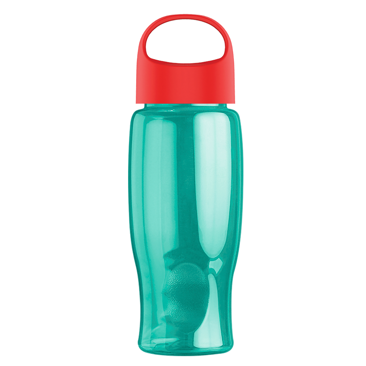 Custom logo Poly+ Bottle with Oval Crest Lid - 27 oz.