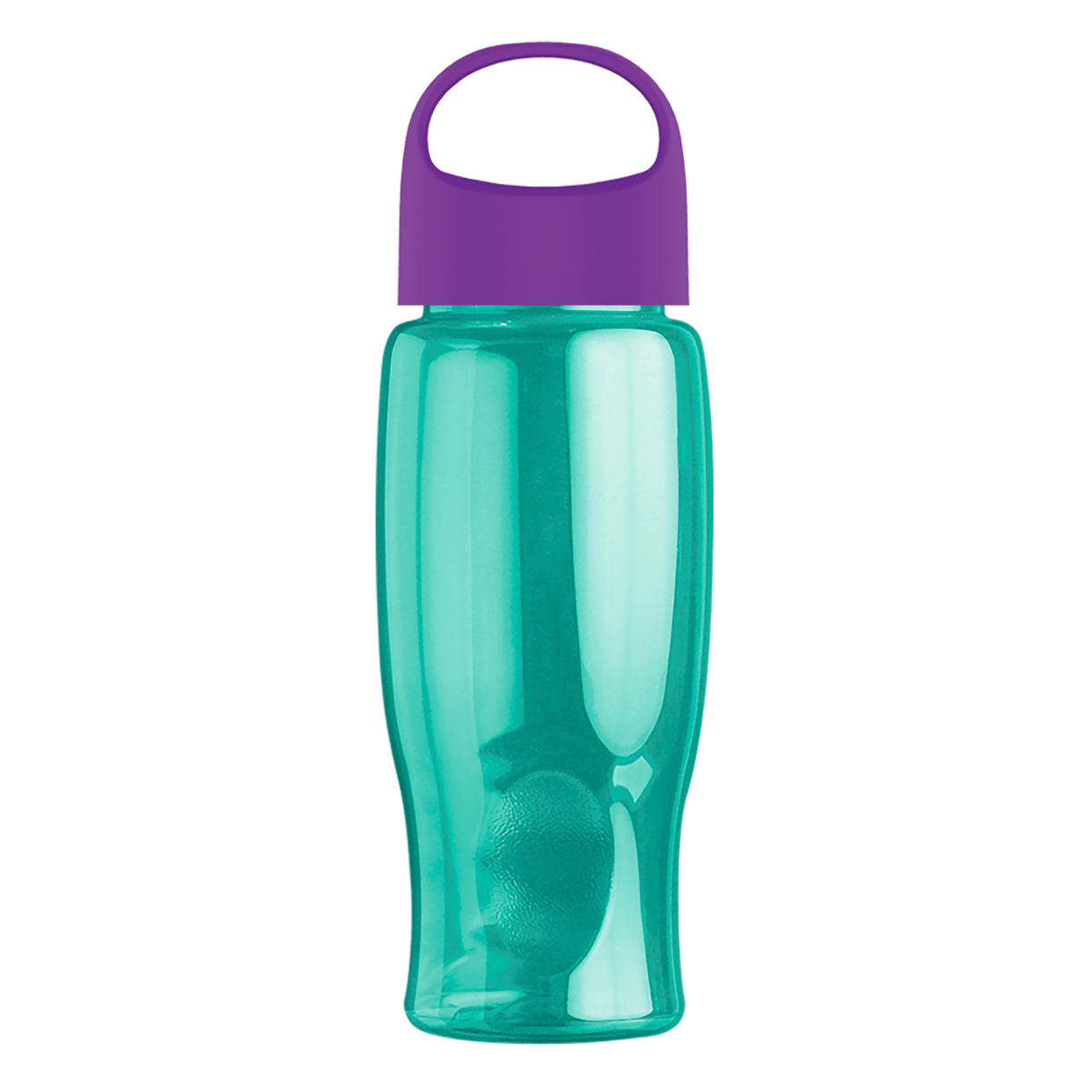 Custom logo Poly+ Bottle with Oval Crest Lid - 27 oz.