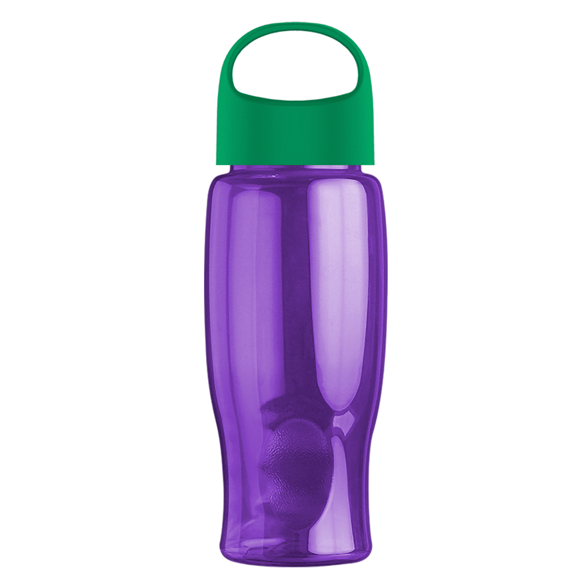 Custom logo Poly+ Bottle with Oval Crest Lid - 27 oz.