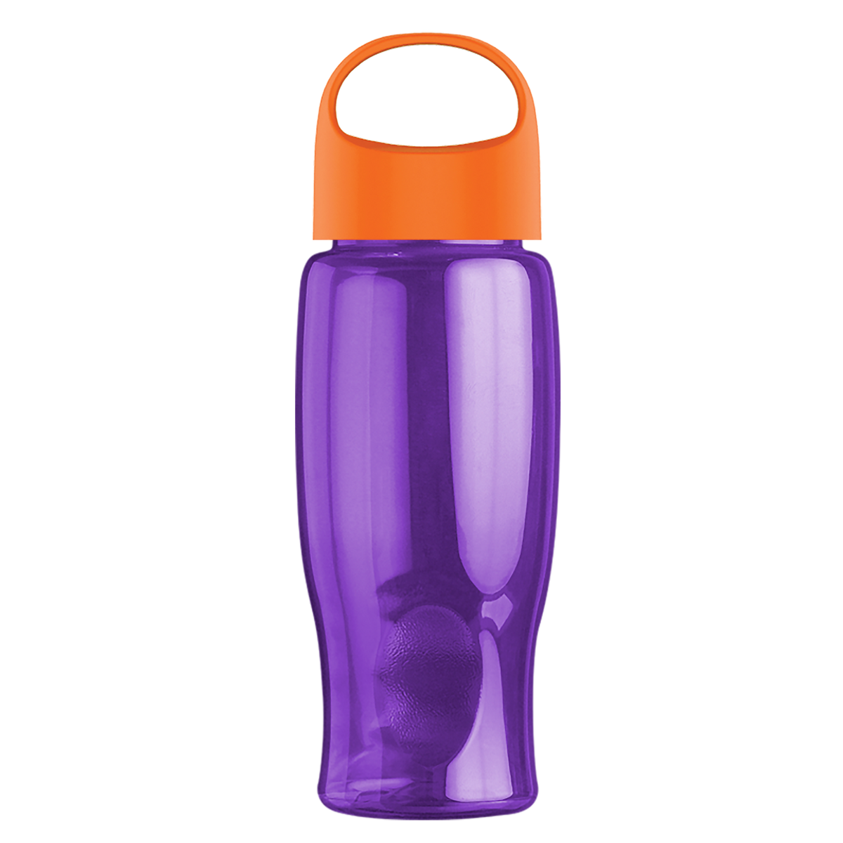Custom logo Poly+ Bottle with Oval Crest Lid - 27 oz.