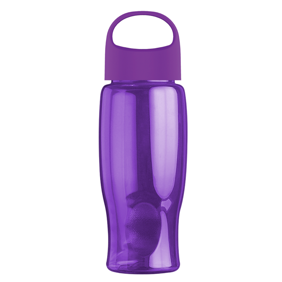 Custom logo Poly+ Bottle with Oval Crest Lid - 27 oz.