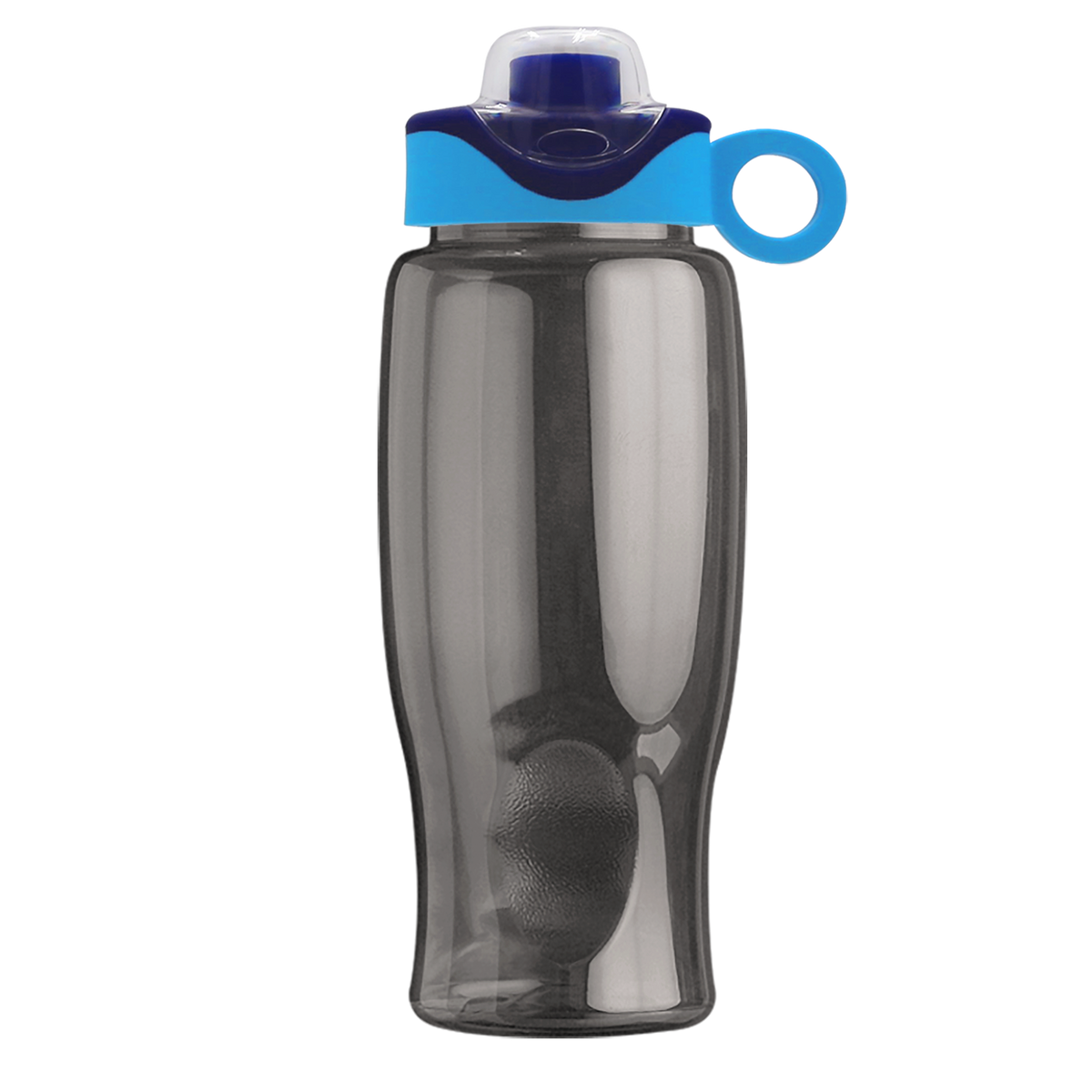 Custom logo Poly+ Bottle with Two-Tone Drink-Thru Lid with Silicone Loop - 27 oz.