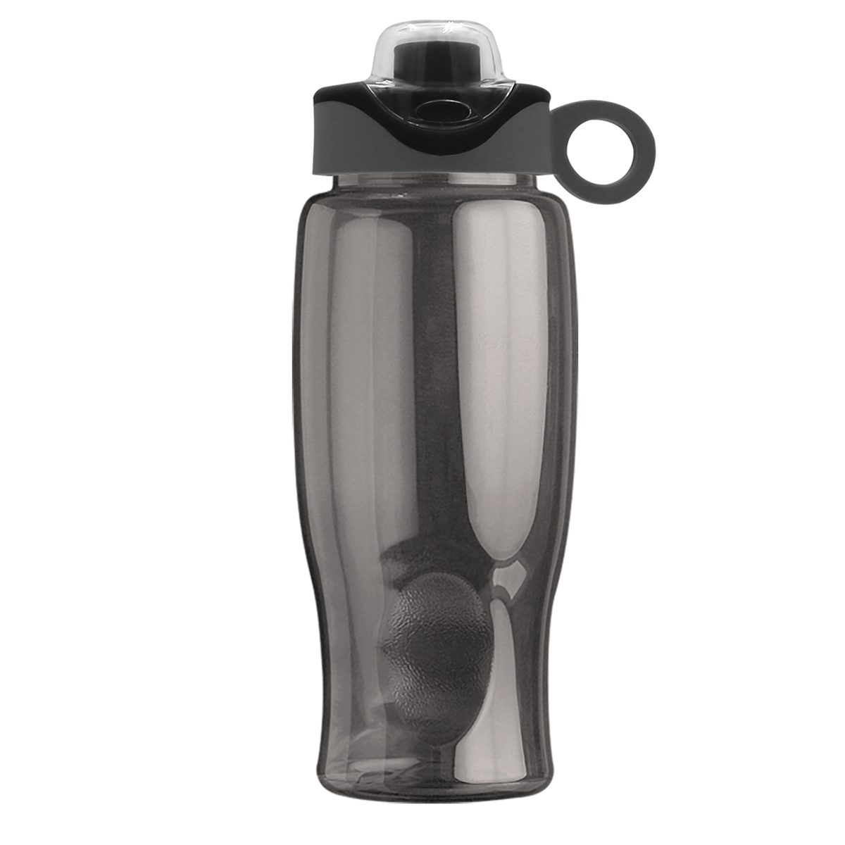 Custom logo Poly+ Bottle with Two-Tone Drink-Thru Lid with Silicone Loop - 27 oz.
