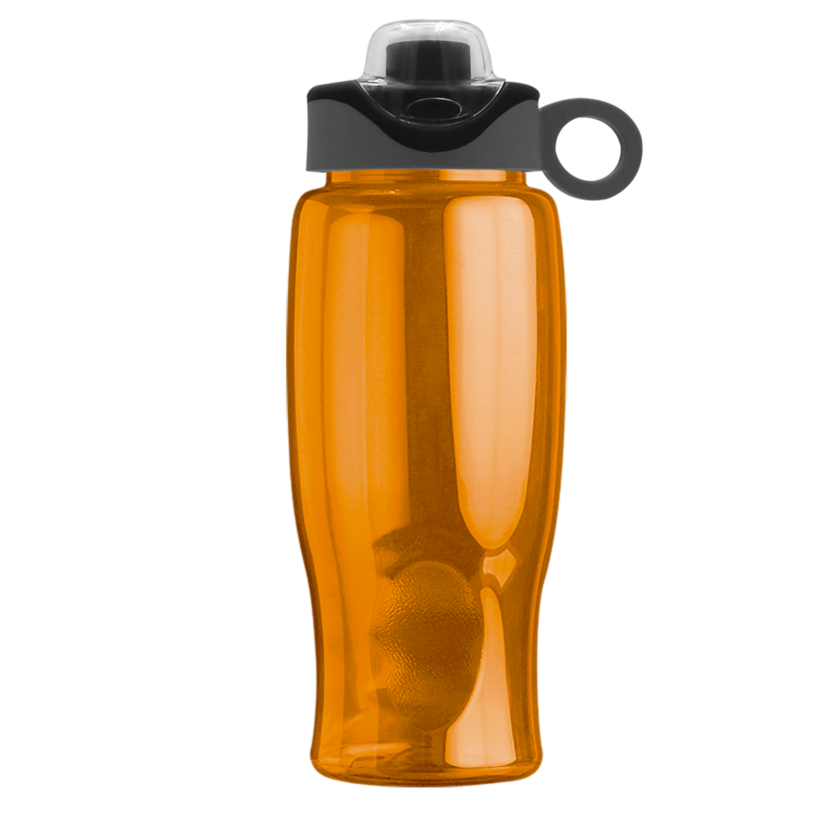 Custom logo Poly+ Bottle with Two-Tone Drink-Thru Lid with Silicone Loop - 27 oz.
