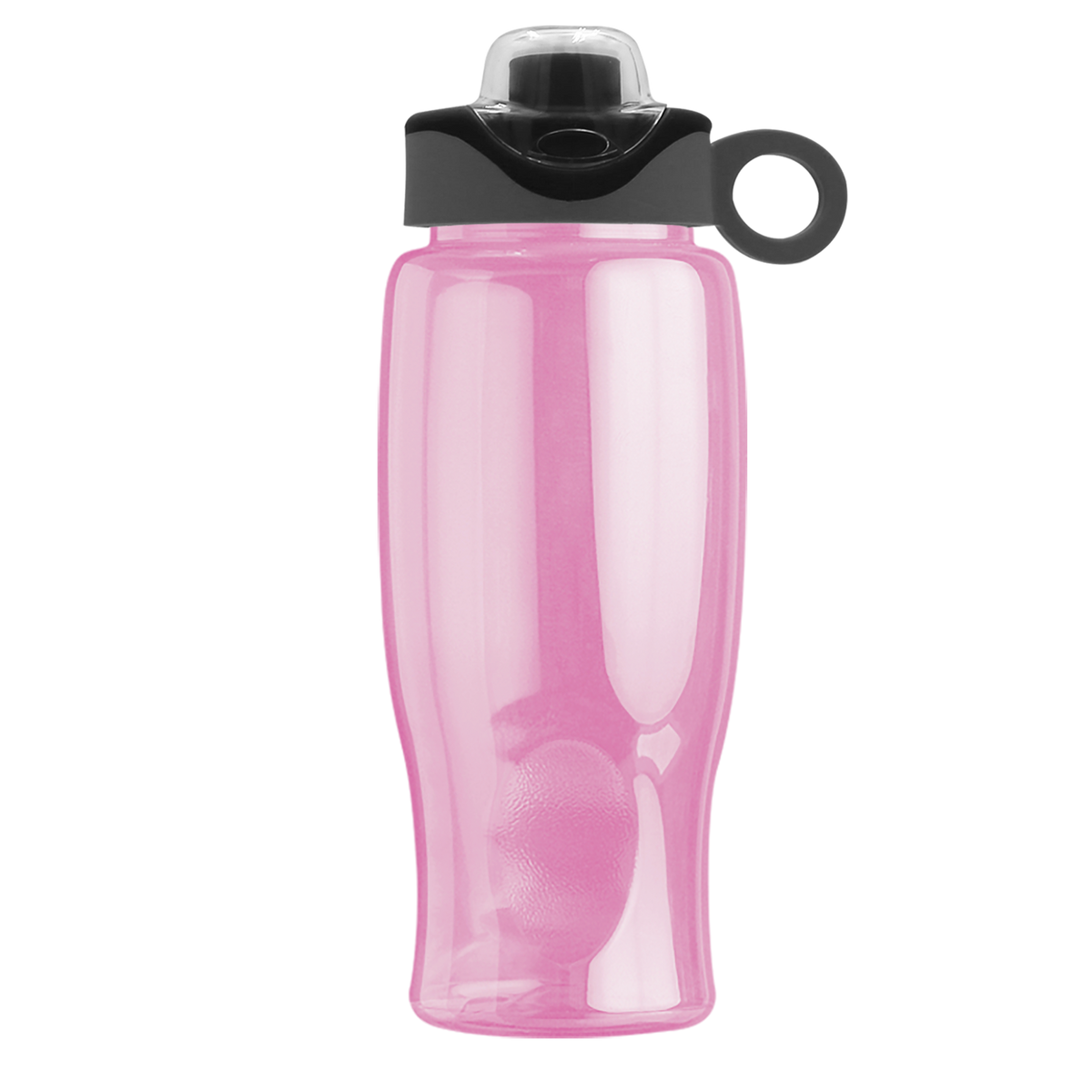 Custom logo Poly+ Bottle with Two-Tone Drink-Thru Lid with Silicone Loop - 27 oz.