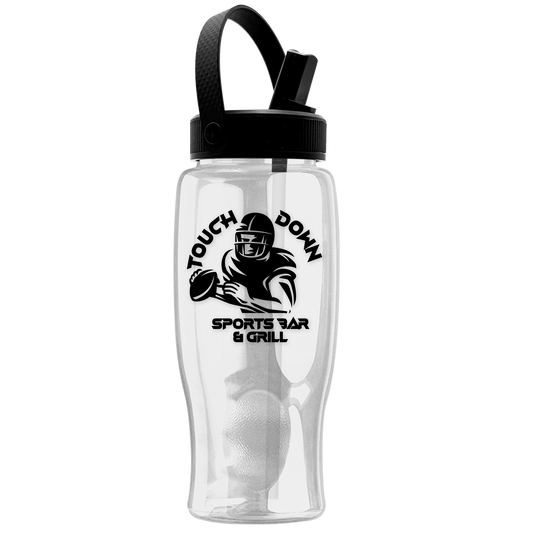 Poly+ Bottle with Flip-Straw, Swivel-Handle Lid - 27 oz.