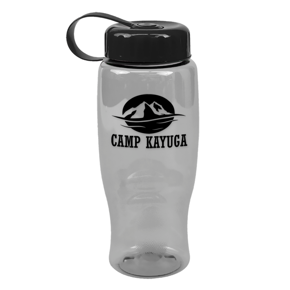 Custom logo Poly+ Bottle with Tethered Lid - 27 oz.