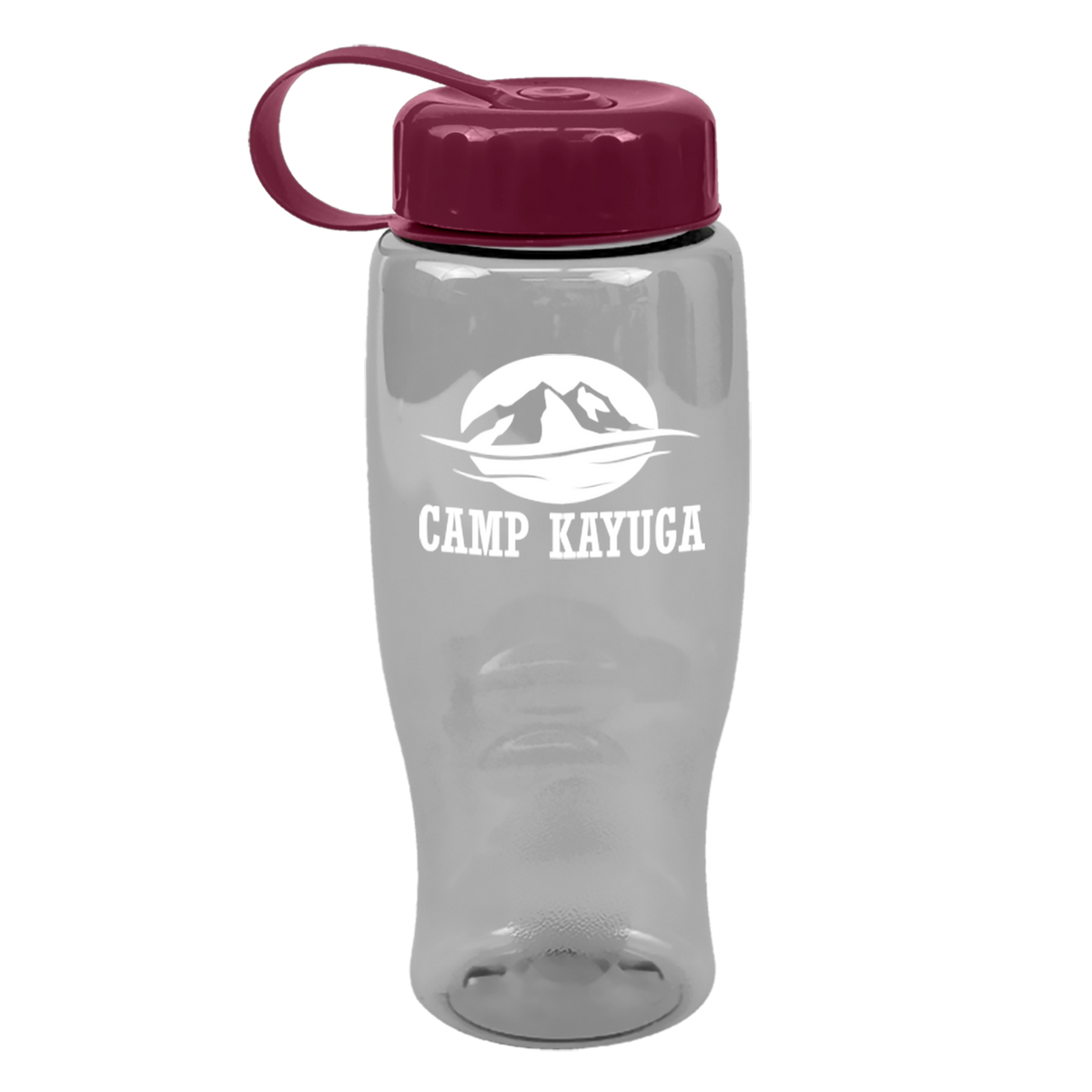 Custom logo Poly+ Bottle with Tethered Lid - 27 oz.
