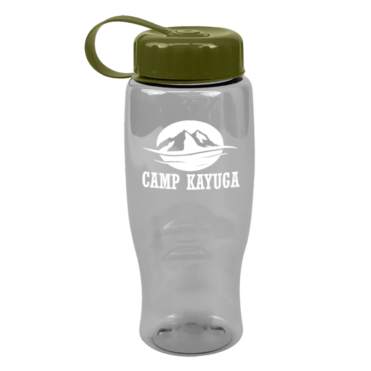 Custom logo Poly+ Bottle with Tethered Lid - 27 oz.