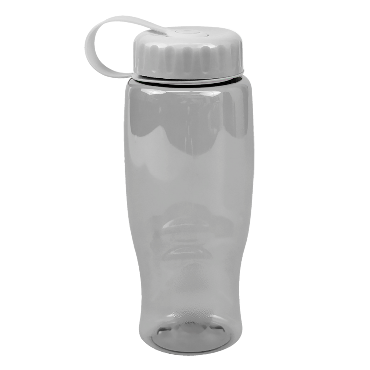 Custom logo Poly+ Bottle with Tethered Lid - 27 oz.