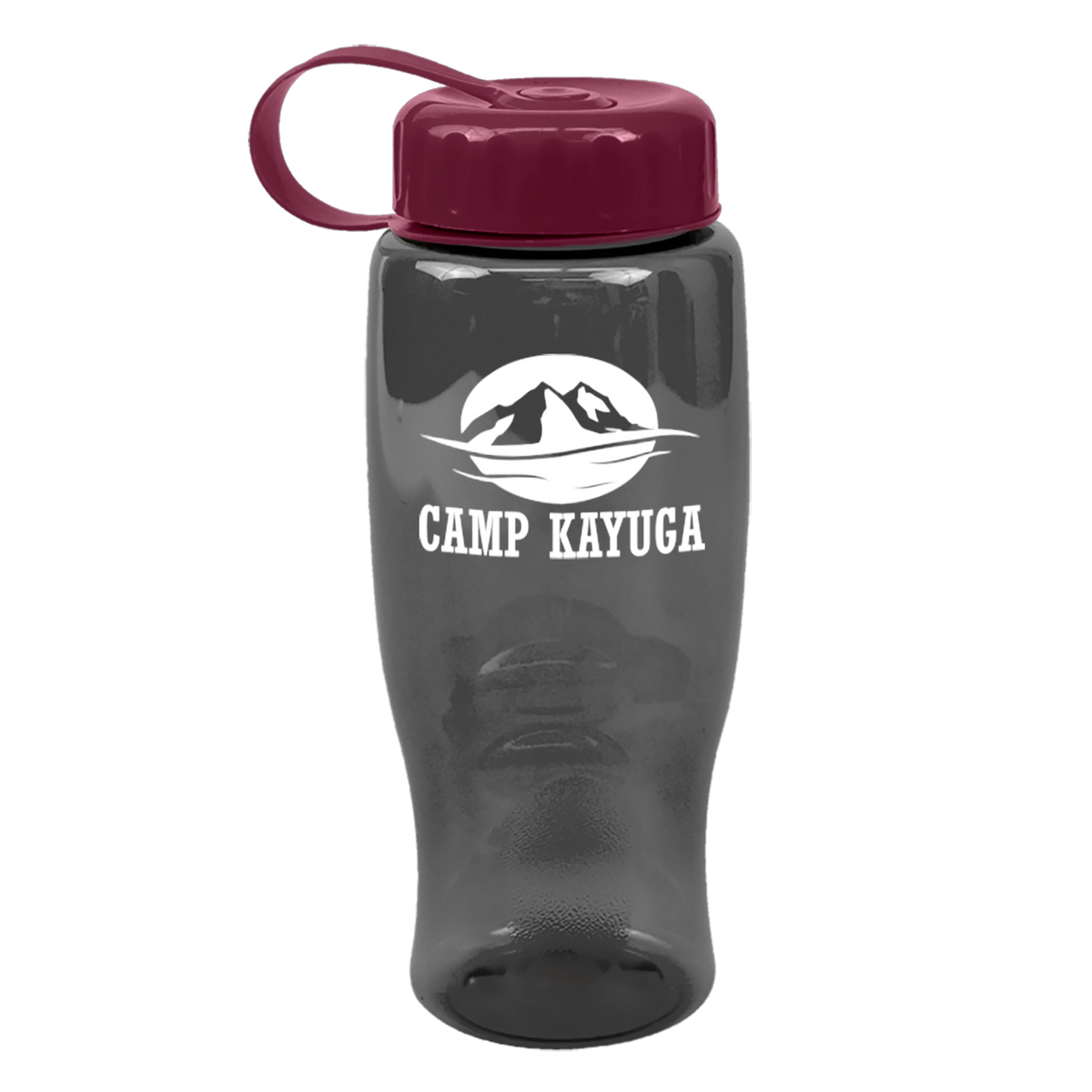 Custom logo Poly+ Bottle with Tethered Lid - 27 oz.