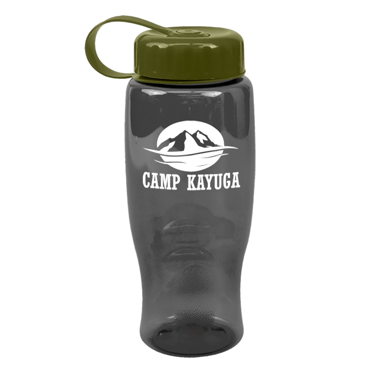 Custom logo Poly+ Bottle with Tethered Lid - 27 oz.