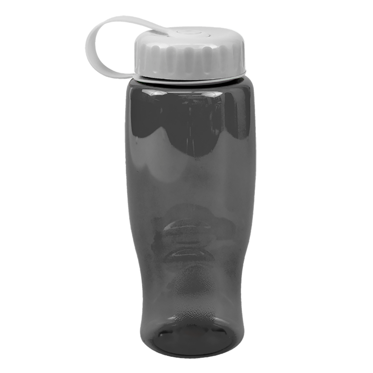 Custom logo Poly+ Bottle with Tethered Lid - 27 oz.
