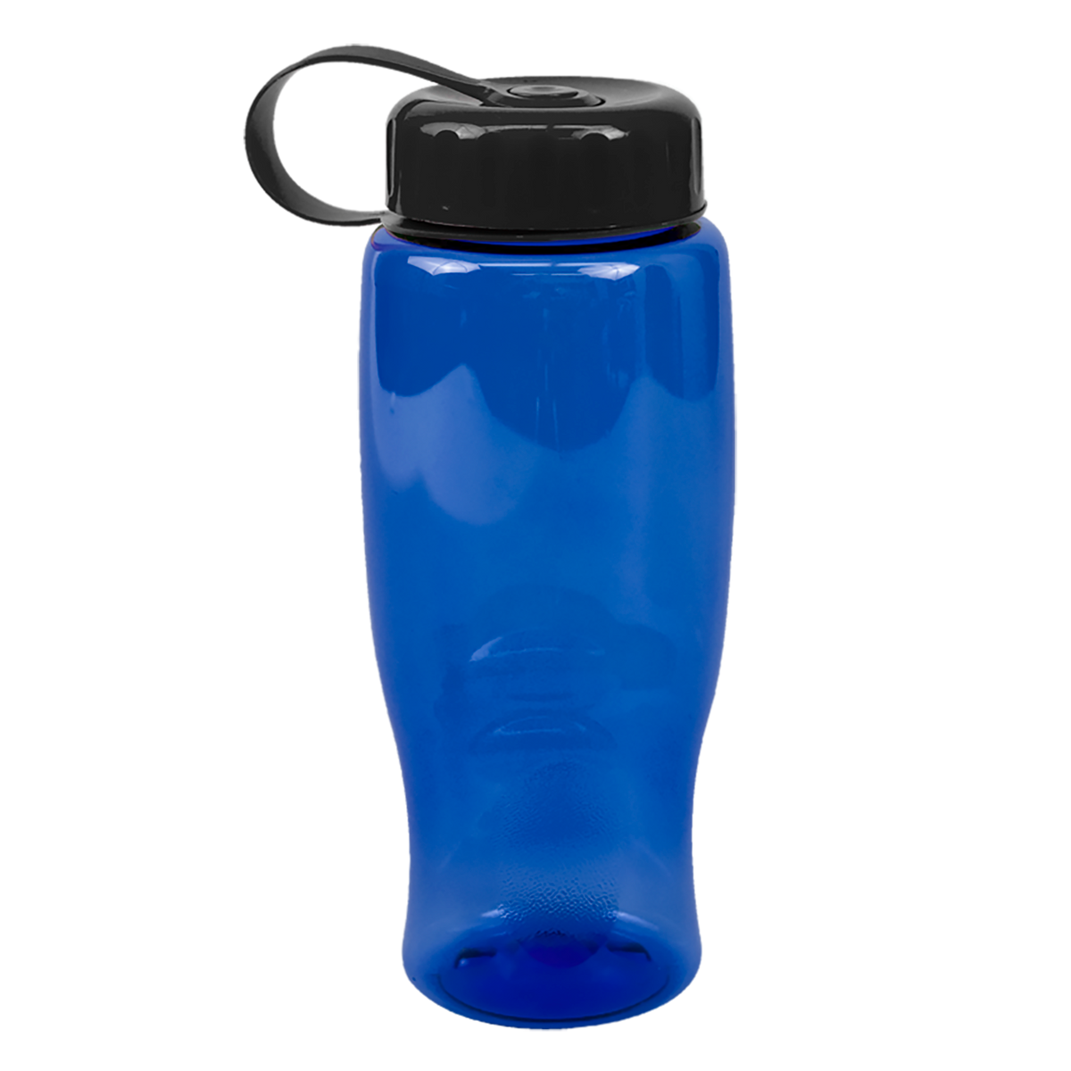 Custom logo Poly+ Bottle with Tethered Lid - 27 oz.