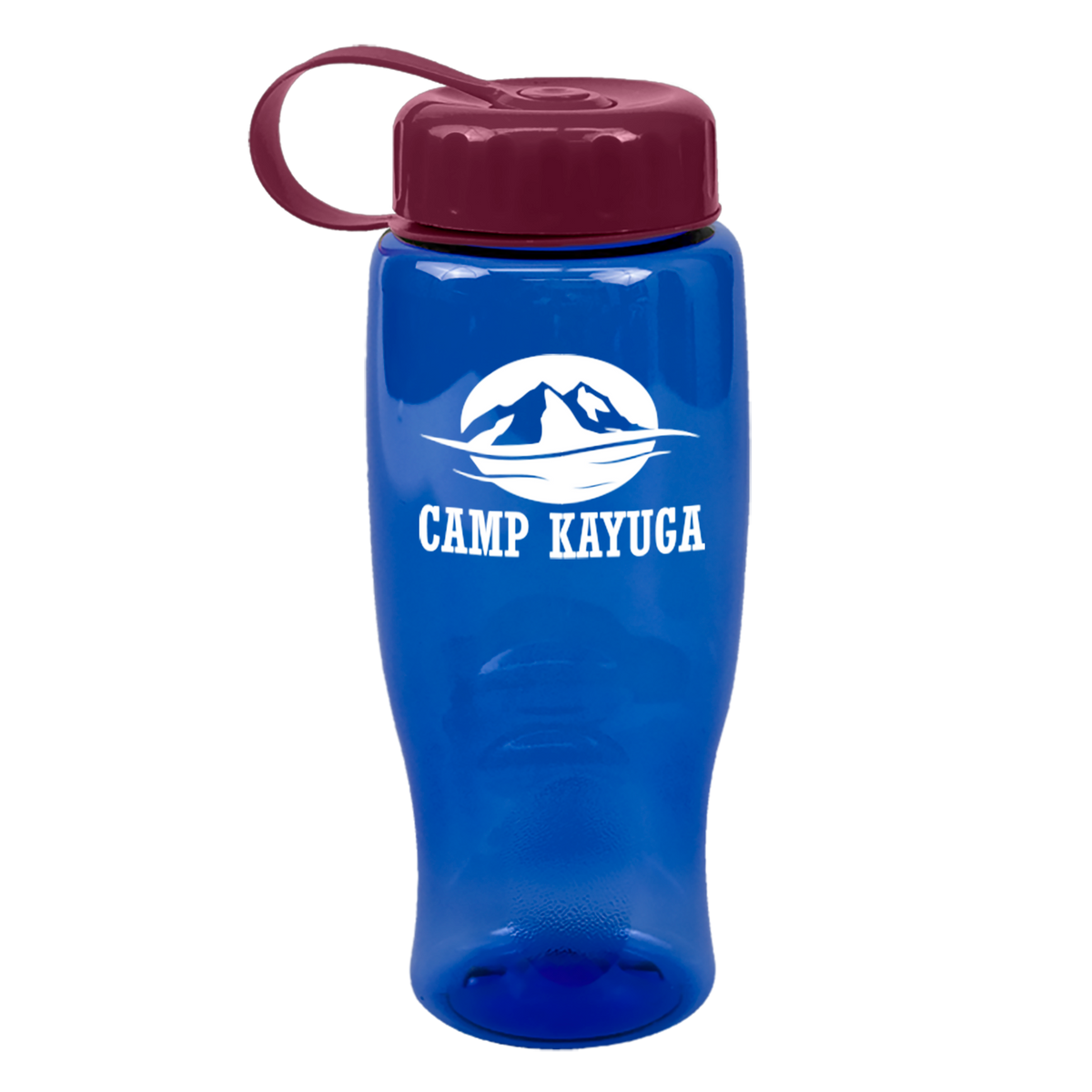 Custom logo Poly+ Bottle with Tethered Lid - 27 oz.