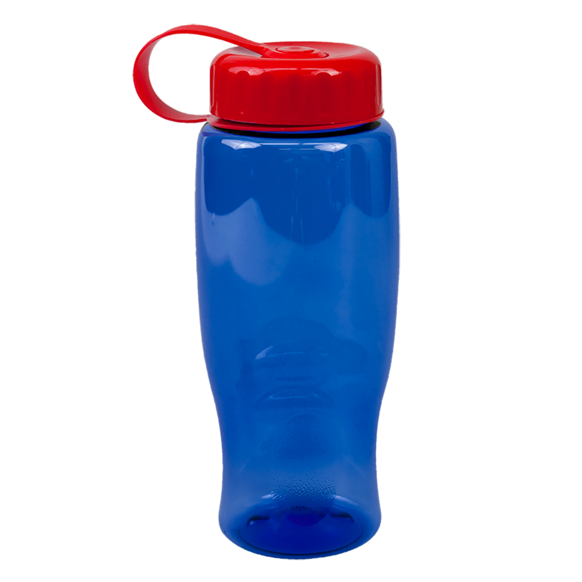 Custom logo Poly+ Bottle with Tethered Lid - 27 oz.