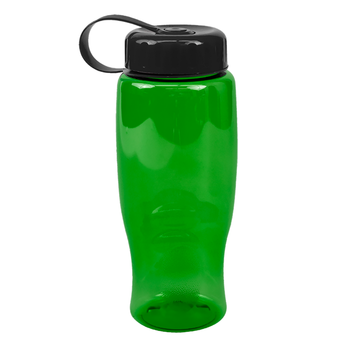 Custom logo Poly+ Bottle with Tethered Lid - 27 oz.
