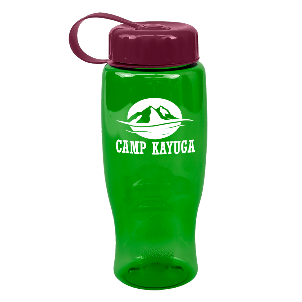 Custom logo Poly+ Bottle with Tethered Lid - 27 oz.