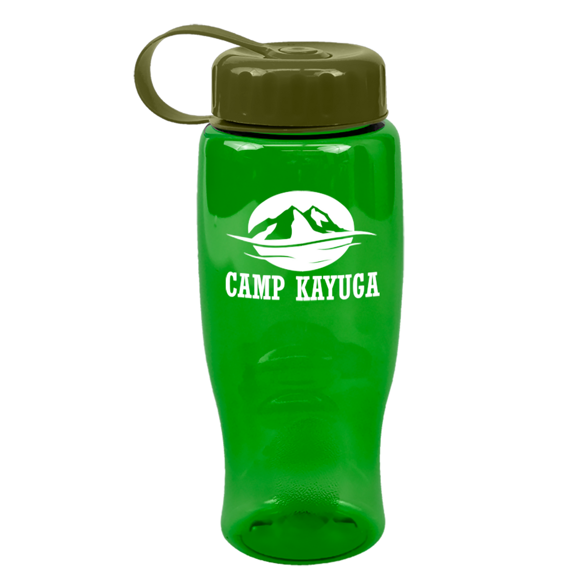 Custom logo Poly+ Bottle with Tethered Lid - 27 oz.