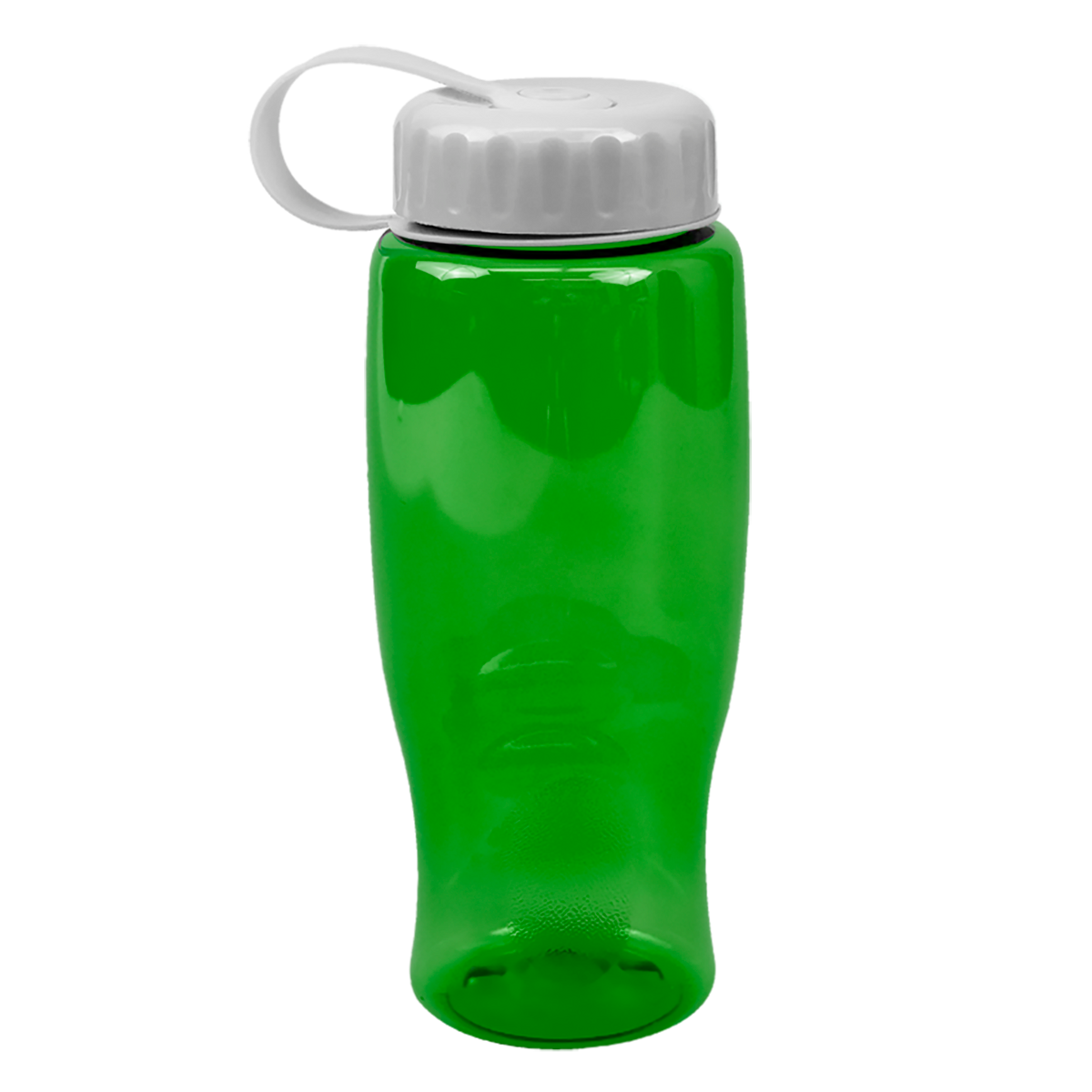 Custom logo Poly+ Bottle with Tethered Lid - 27 oz.