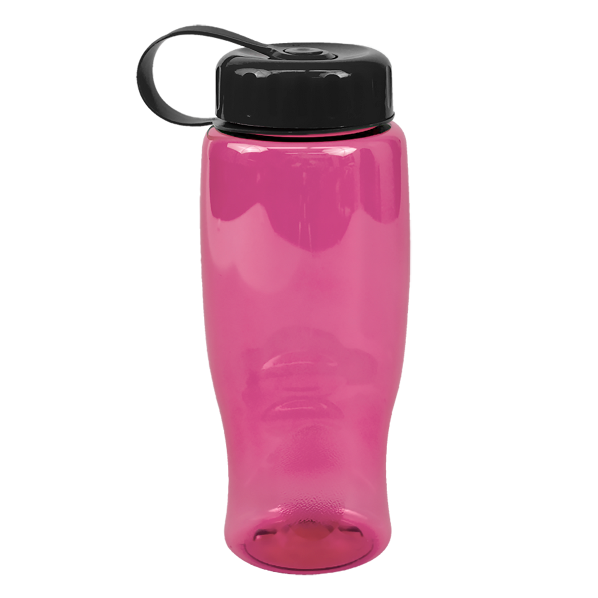 Custom logo Poly+ Bottle with Tethered Lid - 27 oz.