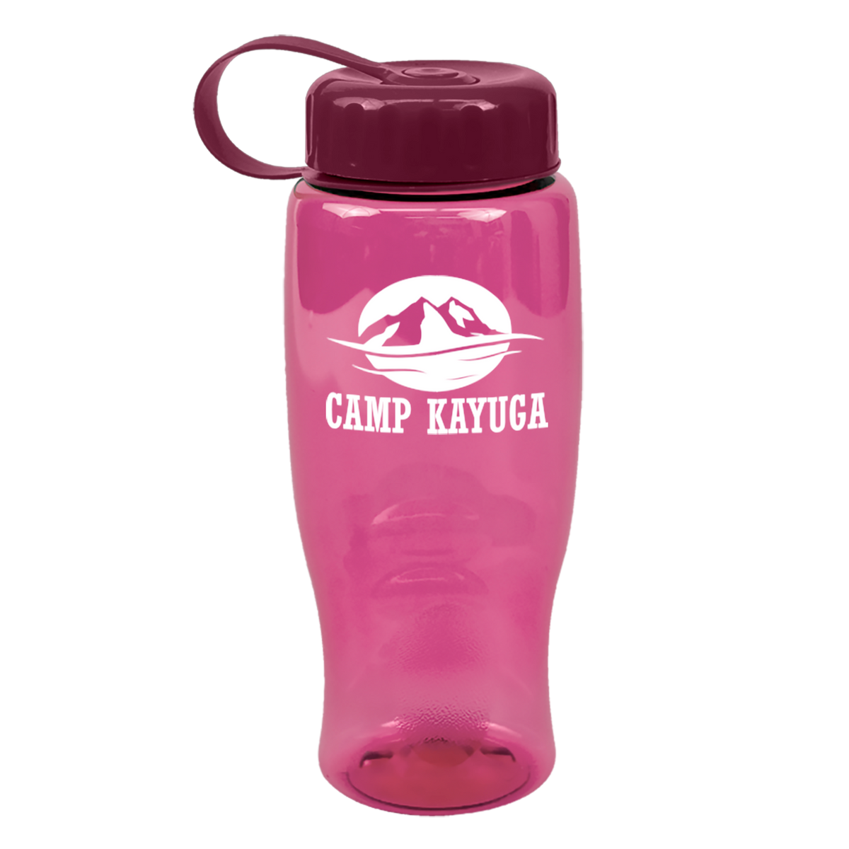 Custom logo Poly+ Bottle with Tethered Lid - 27 oz.