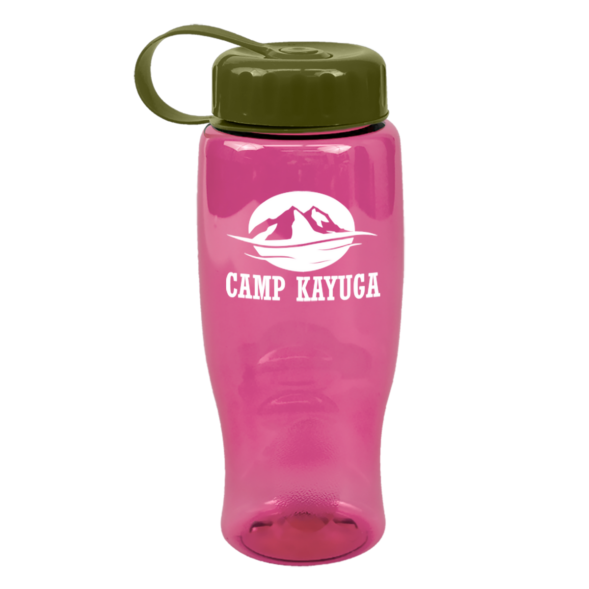 Custom logo Poly+ Bottle with Tethered Lid - 27 oz.