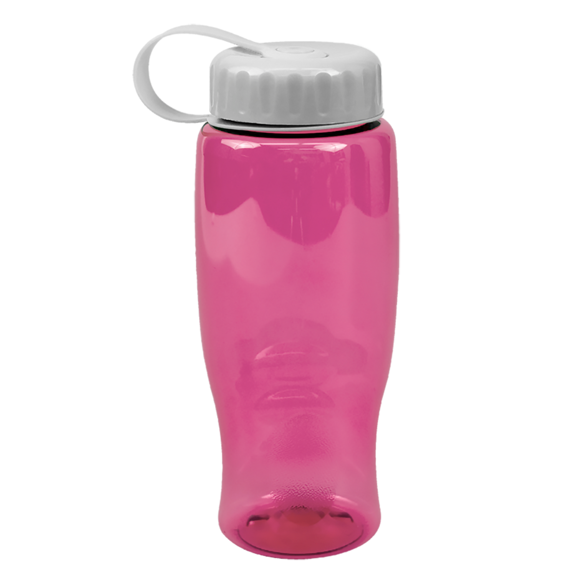 Custom logo Poly+ Bottle with Tethered Lid - 27 oz.