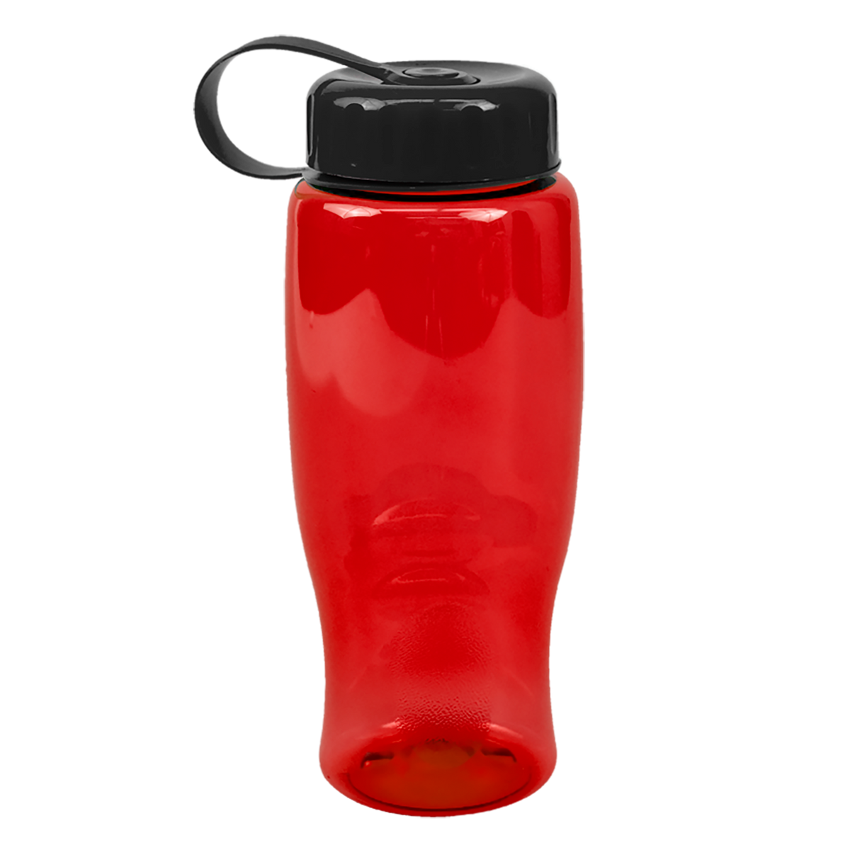 Custom logo Poly+ Bottle with Tethered Lid - 27 oz.