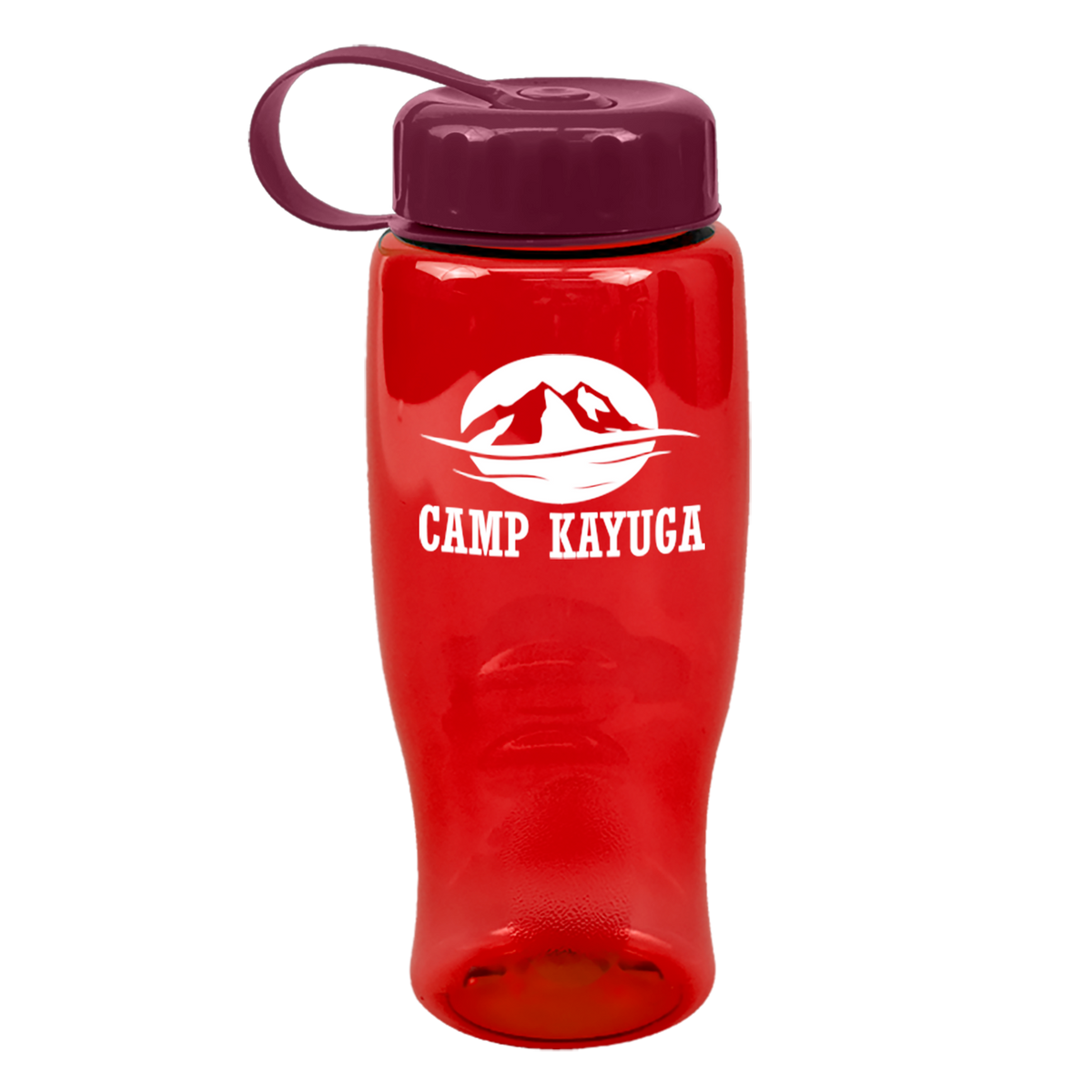 Custom logo Poly+ Bottle with Tethered Lid - 27 oz.