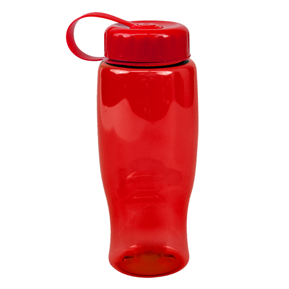 Custom logo Poly+ Bottle with Tethered Lid - 27 oz.