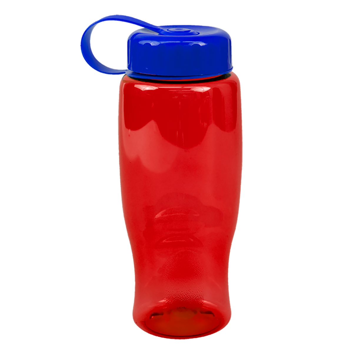 Custom logo Poly+ Bottle with Tethered Lid - 27 oz.