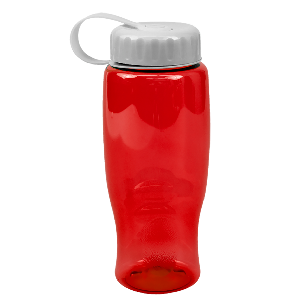 Custom logo Poly+ Bottle with Tethered Lid - 27 oz.