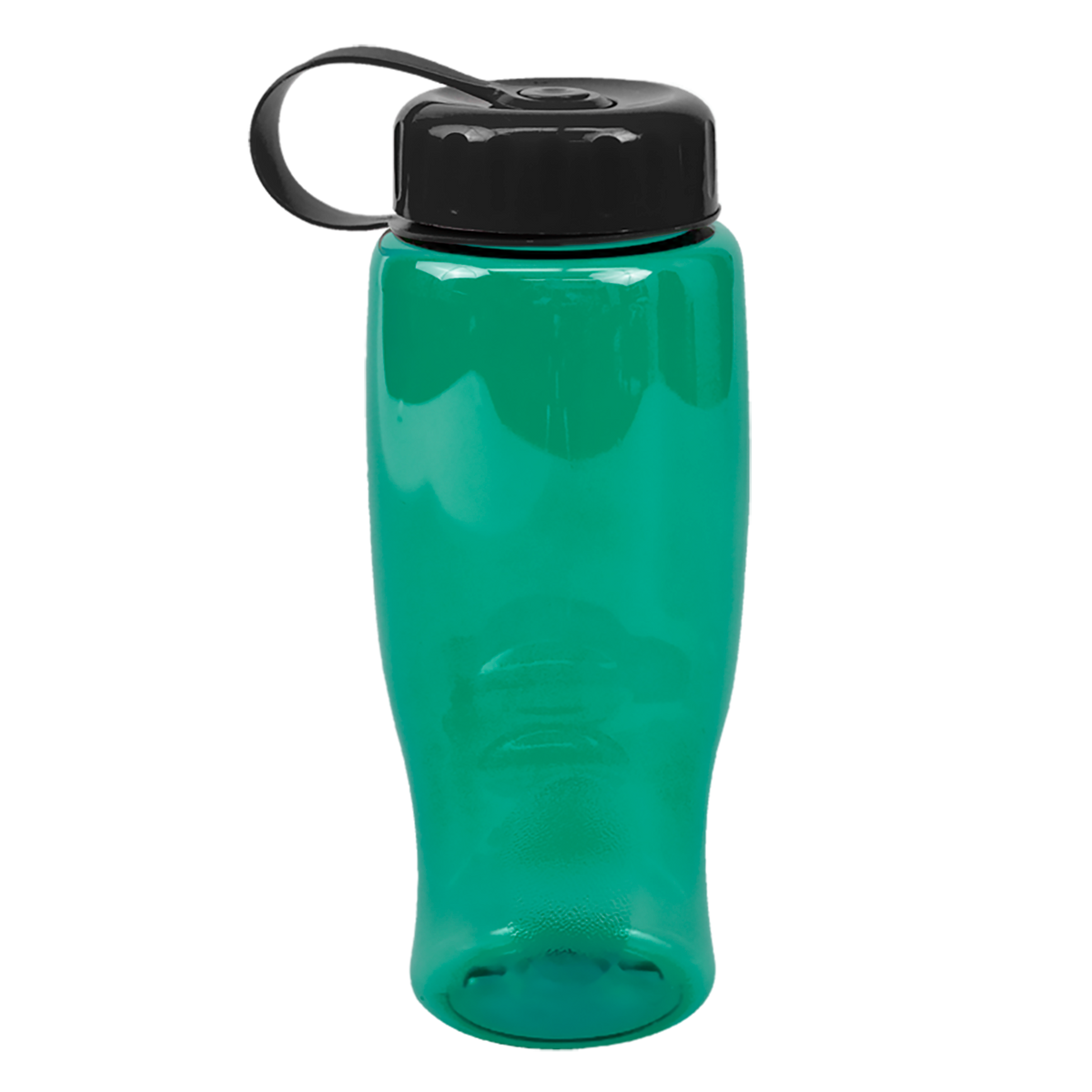 Custom logo Poly+ Bottle with Tethered Lid - 27 oz.