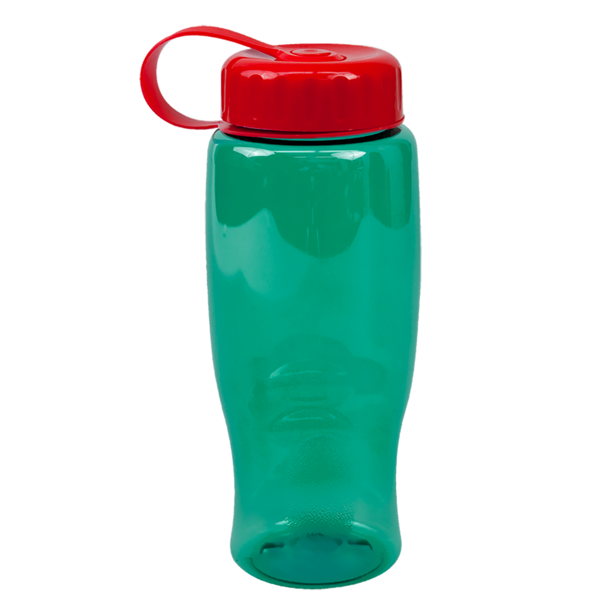 Custom logo Poly+ Bottle with Tethered Lid - 27 oz.
