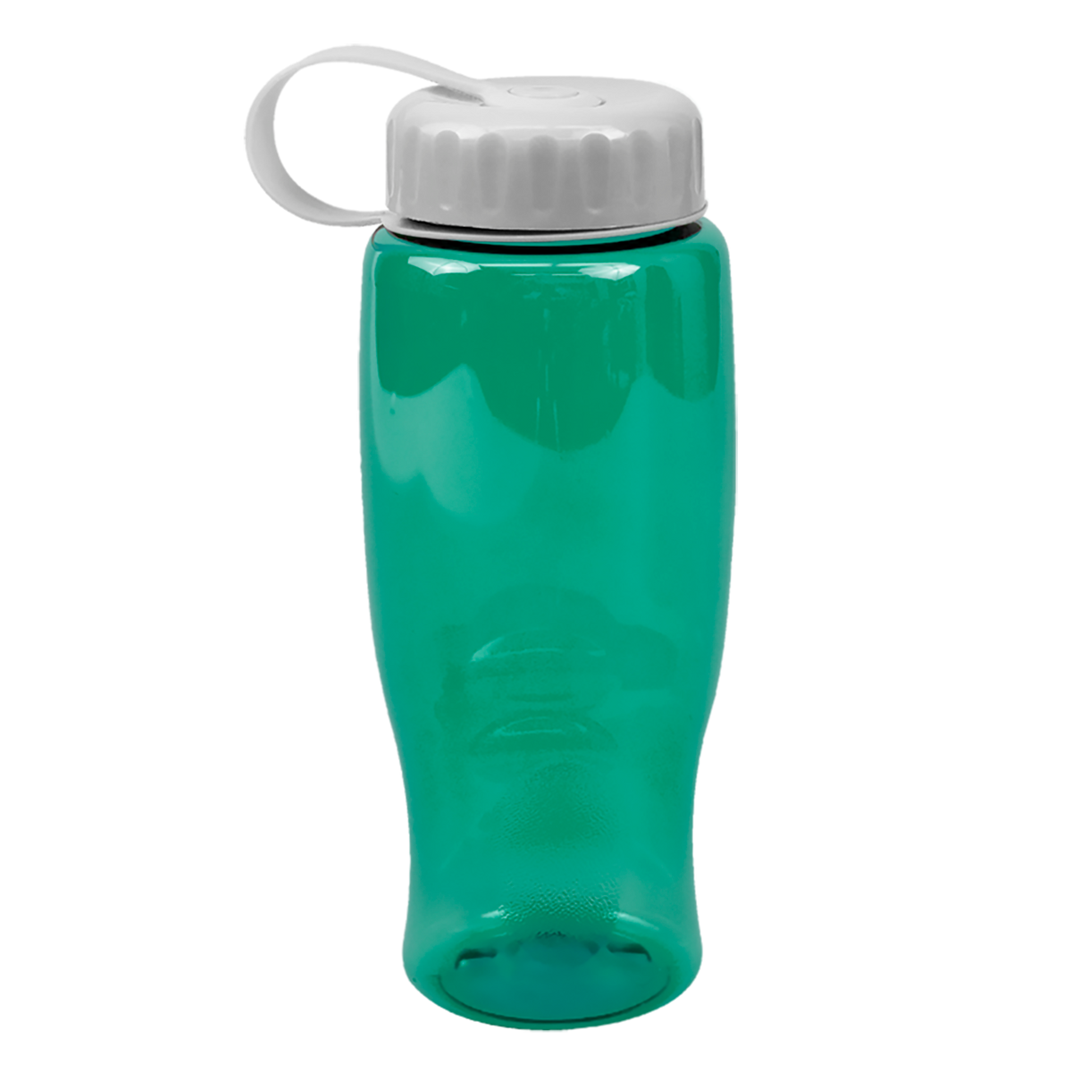 Custom logo Poly+ Bottle with Tethered Lid - 27 oz.