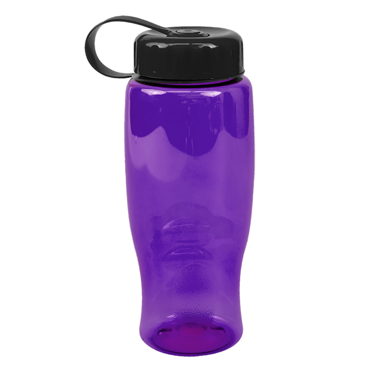 Custom logo Poly+ Bottle with Tethered Lid - 27 oz.