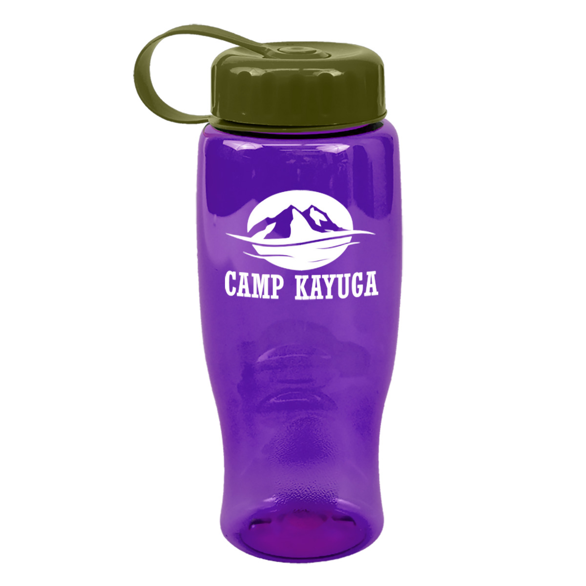 Custom logo Poly+ Bottle with Tethered Lid - 27 oz.