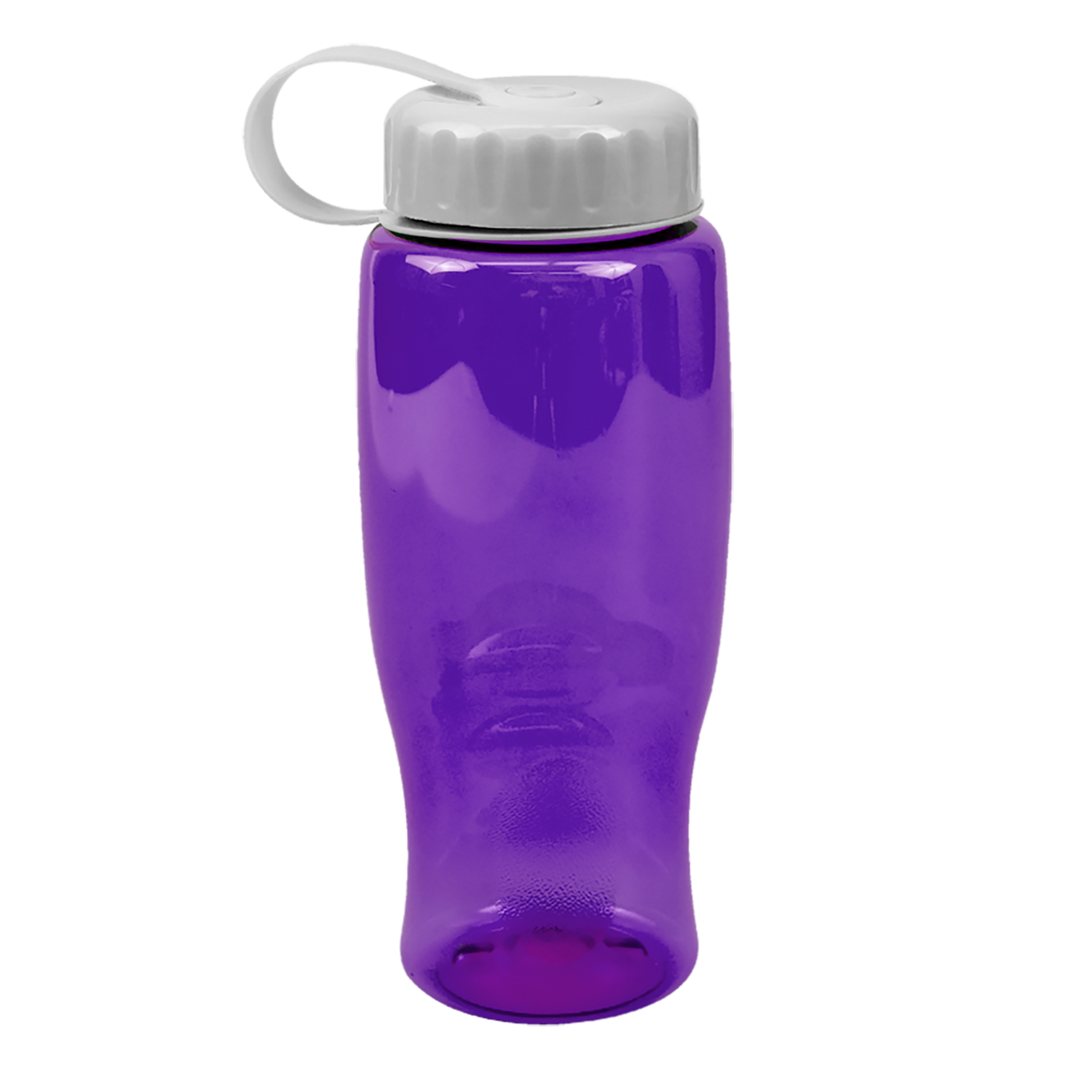 Custom logo Poly+ Bottle with Tethered Lid - 27 oz.