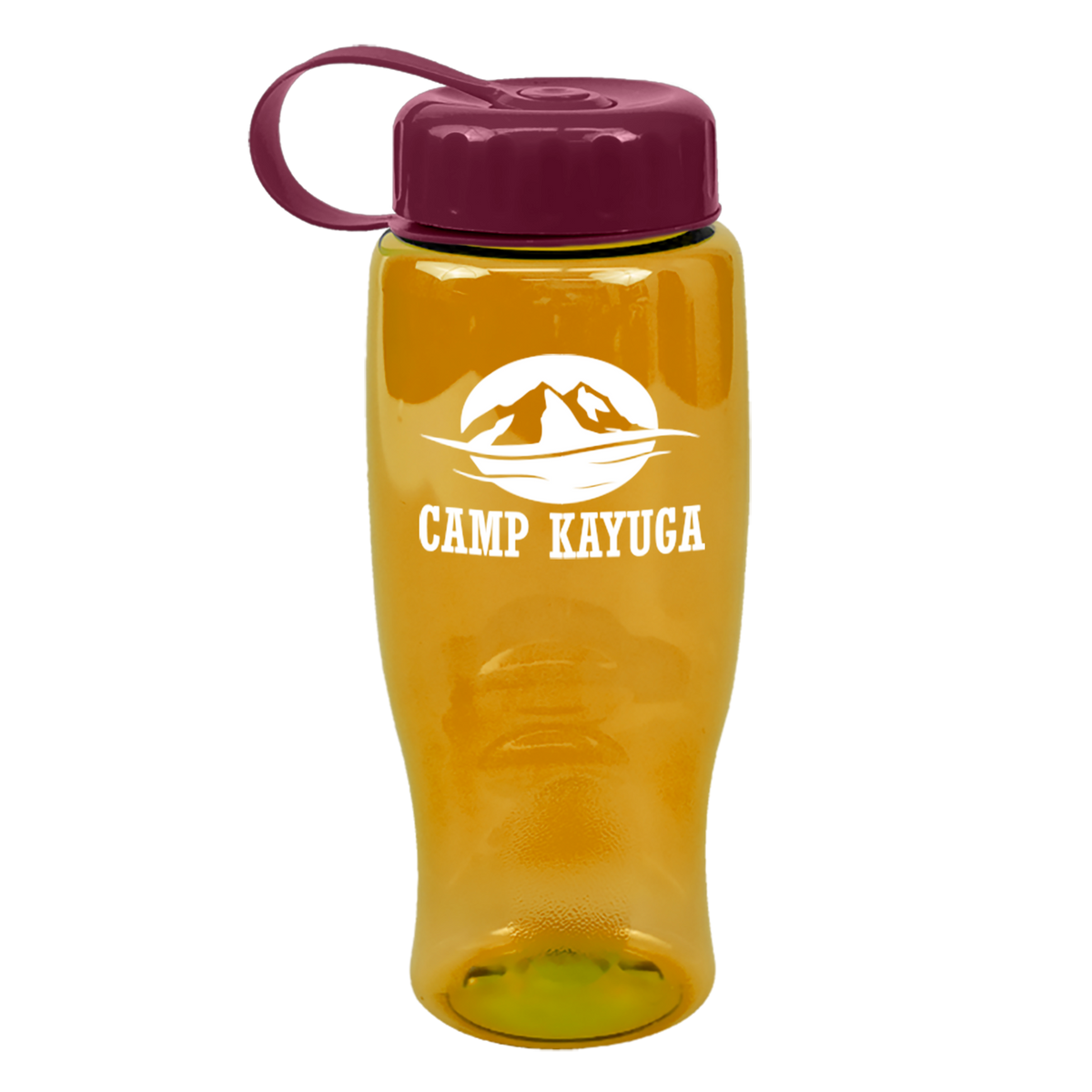 Custom logo Poly+ Bottle with Tethered Lid - 27 oz.
