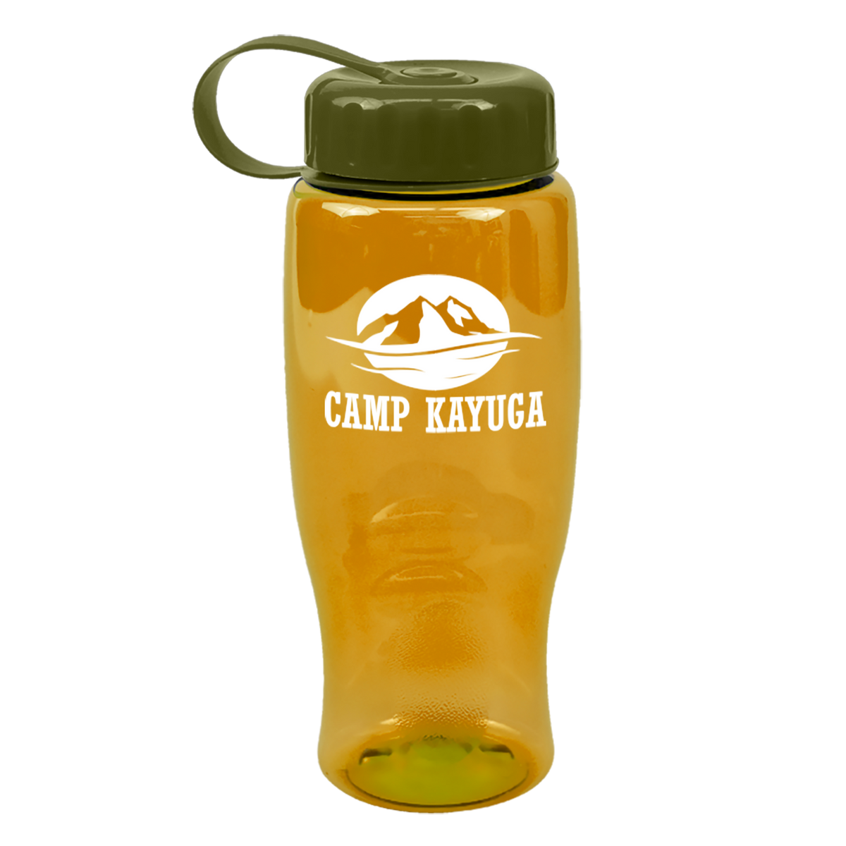 Custom logo Poly+ Bottle with Tethered Lid - 27 oz.