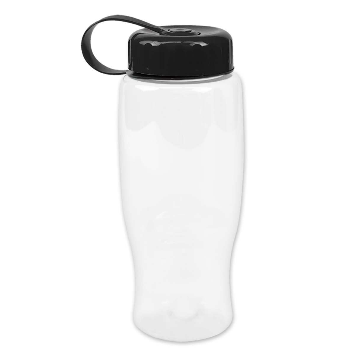 Custom logo Poly+ Bottle with Tethered Lid - 27 oz.