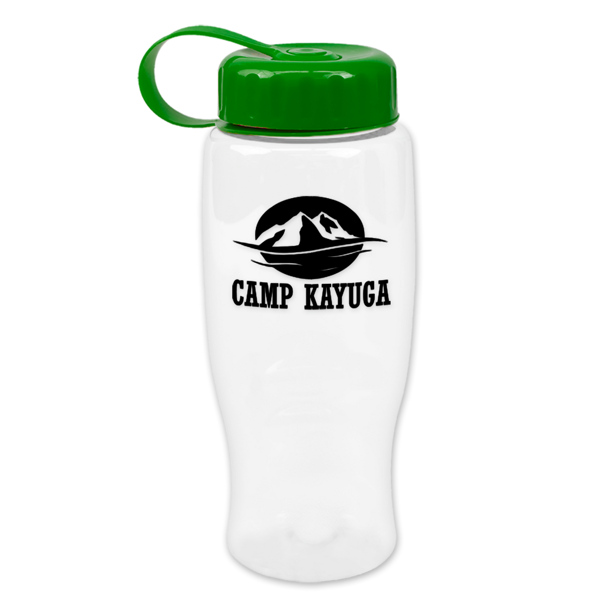 Custom logo Poly+ Bottle with Tethered Lid - 27 oz.