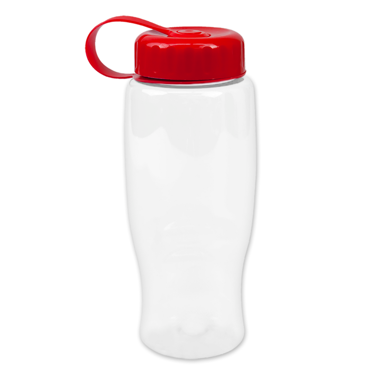 Custom logo Poly+ Bottle with Tethered Lid - 27 oz.