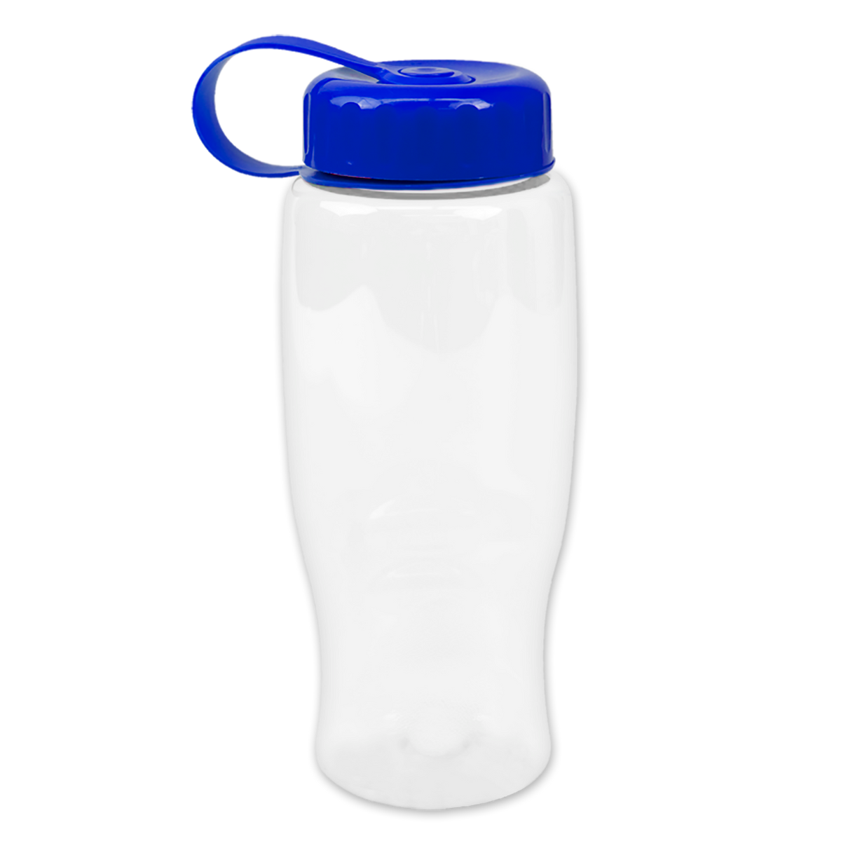 Custom logo Poly+ Bottle with Tethered Lid - 27 oz.