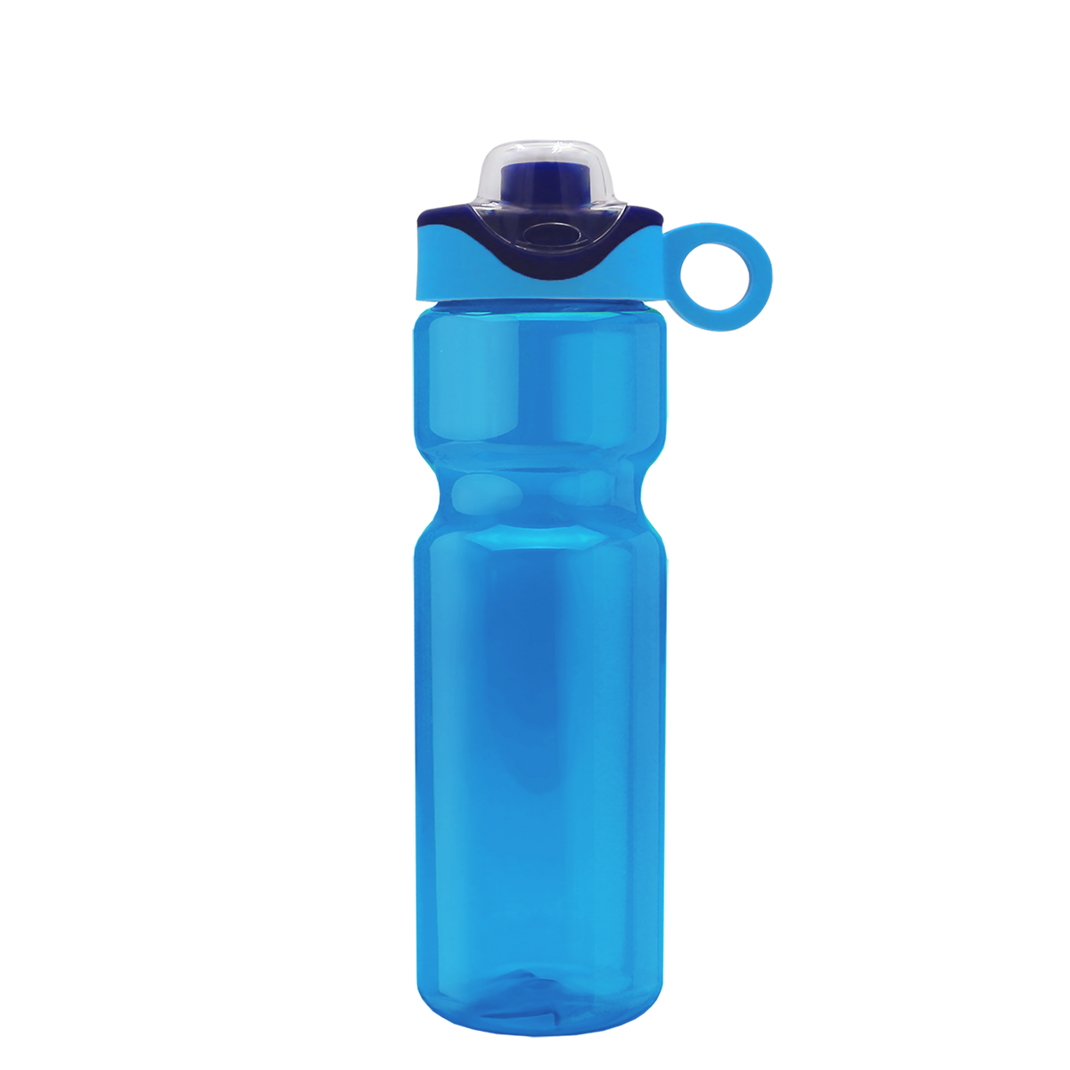 Custom logo Champ Bottle with Two-Tone Drink-Thru Lid with Silicone Loop - 28 oz.