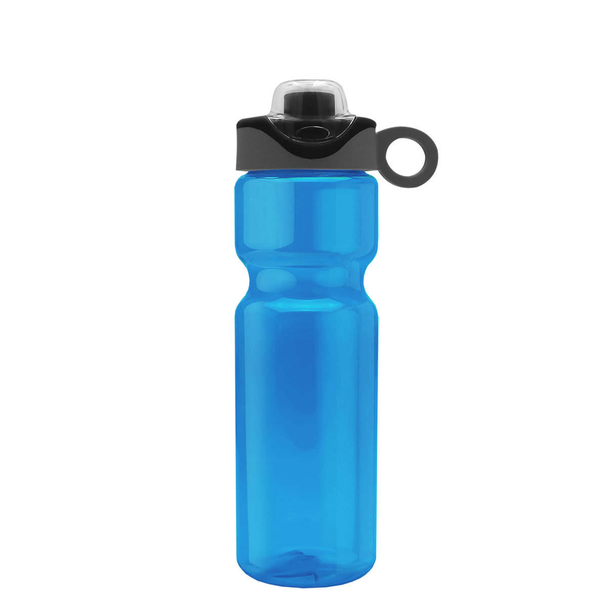 Custom logo Champ Bottle with Two-Tone Drink-Thru Lid with Silicone Loop - 28 oz.