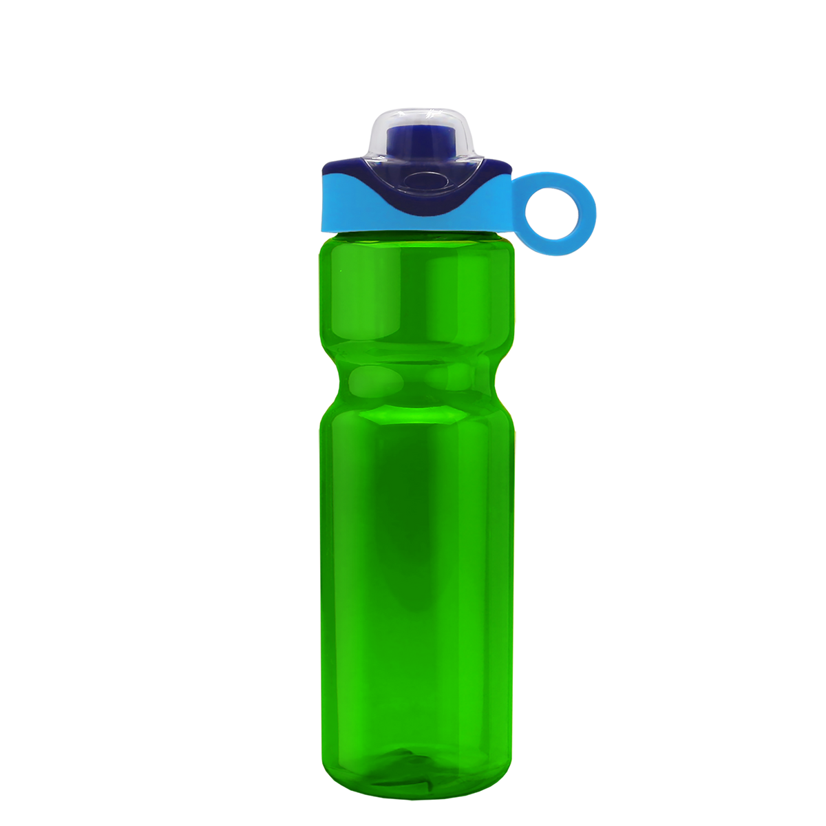 Custom logo Champ Bottle with Two-Tone Drink-Thru Lid with Silicone Loop - 28 oz.