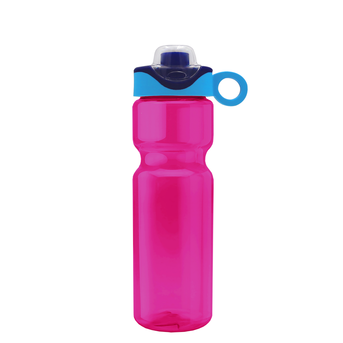 Custom logo Champ Bottle with Two-Tone Drink-Thru Lid with Silicone Loop - 28 oz.